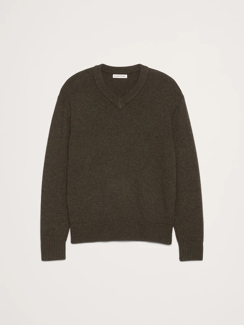 Italian Merino-Blend V-Neck Sweater