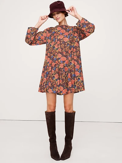 Cotton Mini Dress with Belt Bag