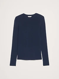 Luxe Wool-Blend Crew-Neck T-Shirt