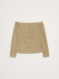 Cotton Poplin Off-The-Shoulder Top