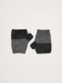 Brushed Wool-Cashmere Fingerless Gloves