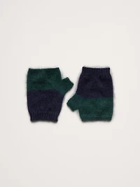 Brushed Wool-Cashmere Fingerless Gloves
