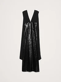Sequin & Georgette Maxi Dress