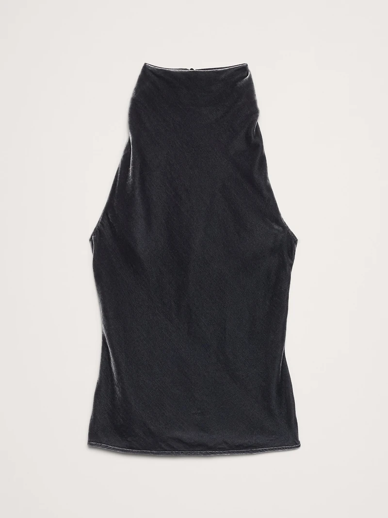Velvet Halter Top