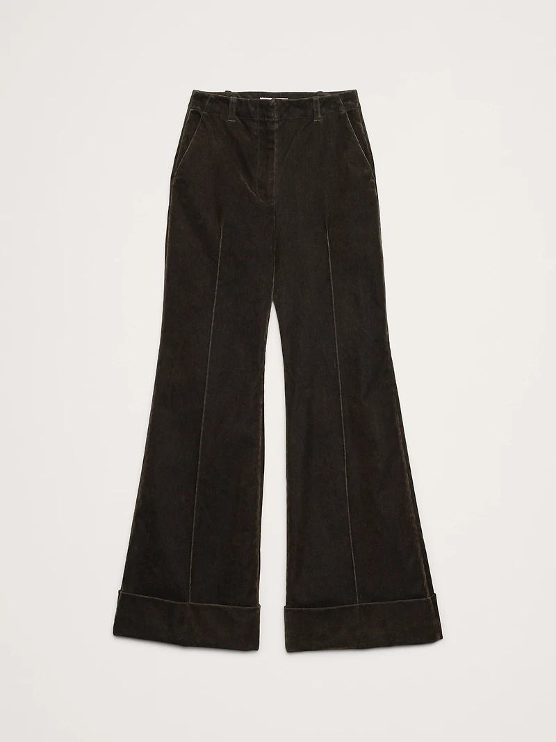 High-Rise Super Flare Flocked Pant
