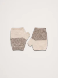 Brushed Wool-Cashmere Fingerless Gloves
