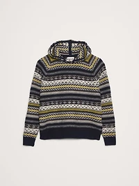 Fairisle Merino-Blend Sweater Hoodie