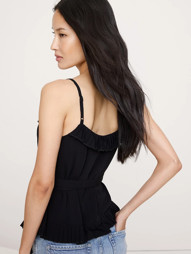 Georgette Ruffle Tank