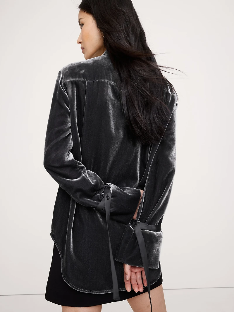 Velvet Tuxedo Shirt