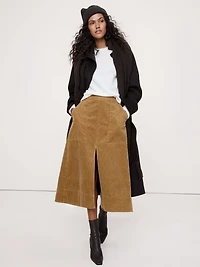 Corduroy Midi Skirt