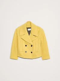 Italian Melton Wool-Blend Peacoat