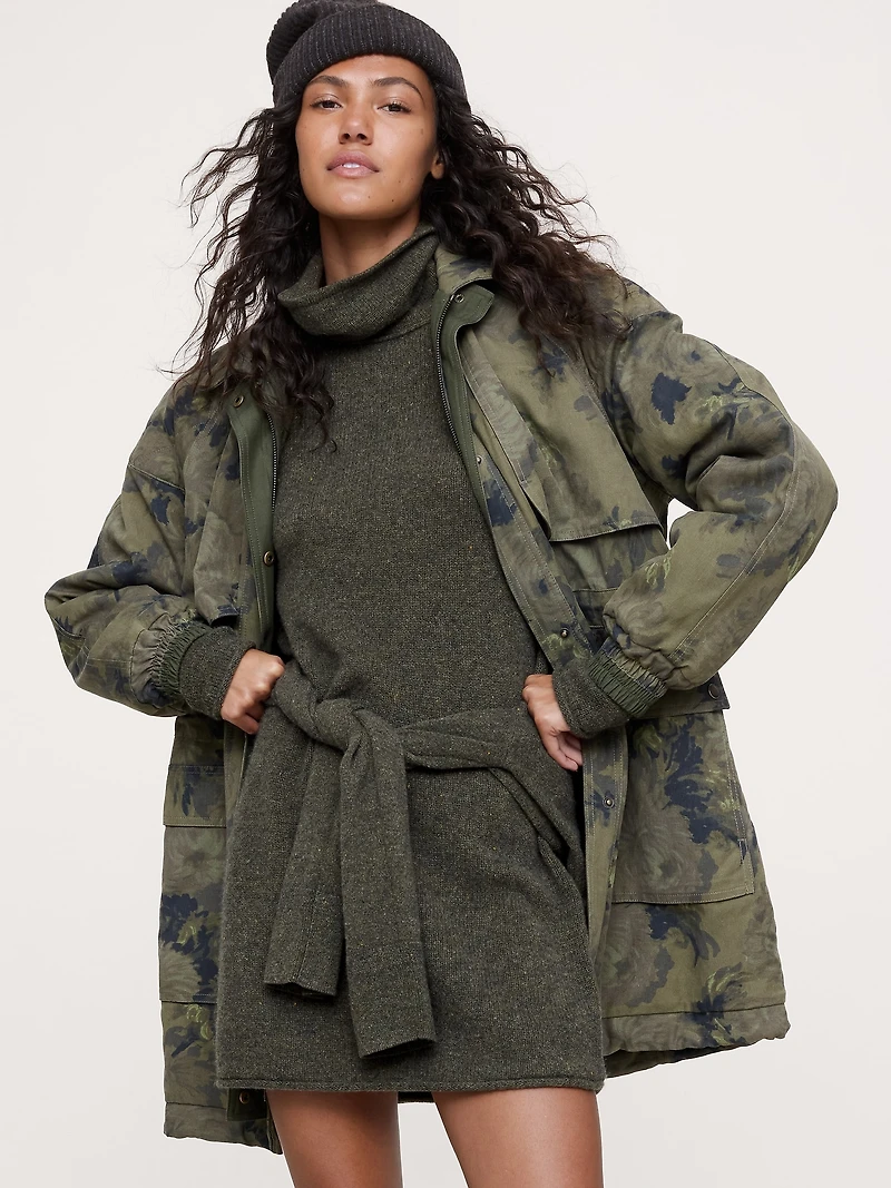 Lightweight Cashmere Turtleneck Mini Dress