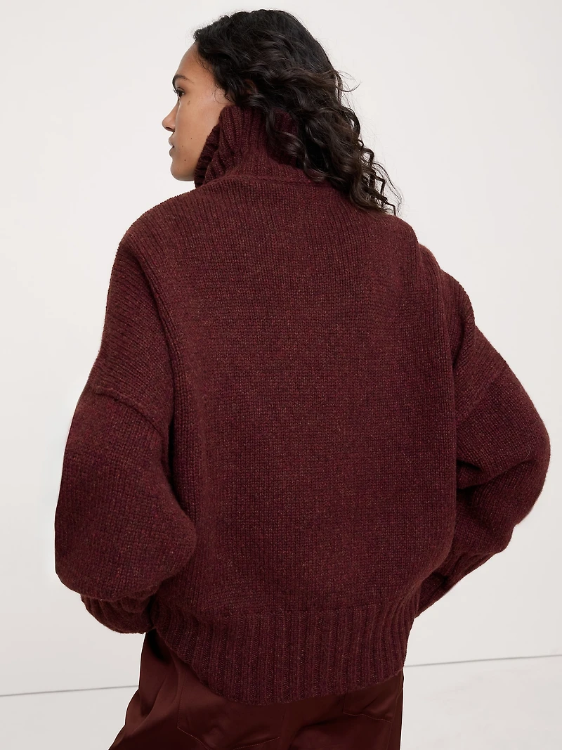 Italian Merino-Blend Turtleneck Sweater