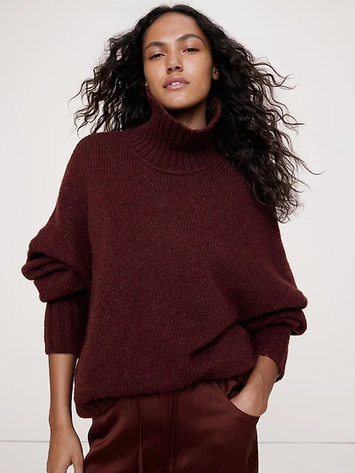 Italian Merino-Blend Turtleneck Sweater