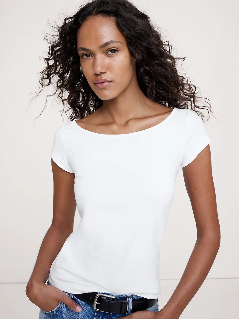 Refined Scoop-Neck T-Shirt