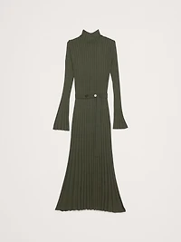 Sculpted Ribbed Sweater Maxi Dress