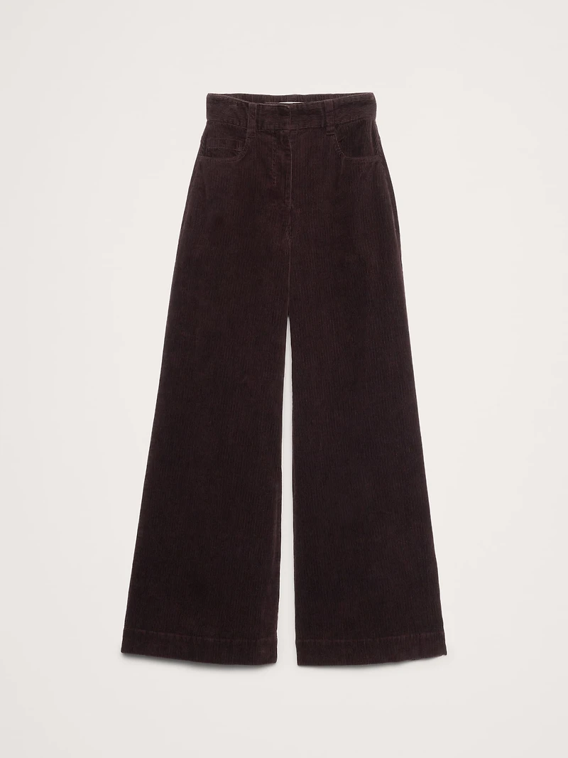 High-Rise Wide-Leg Corduroy Pant