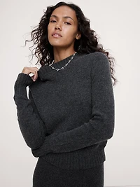 Merino-Cotton Crew-Neck Sweater
