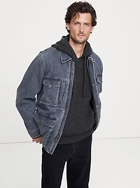 Merino-Cotton Sweater Hoodie