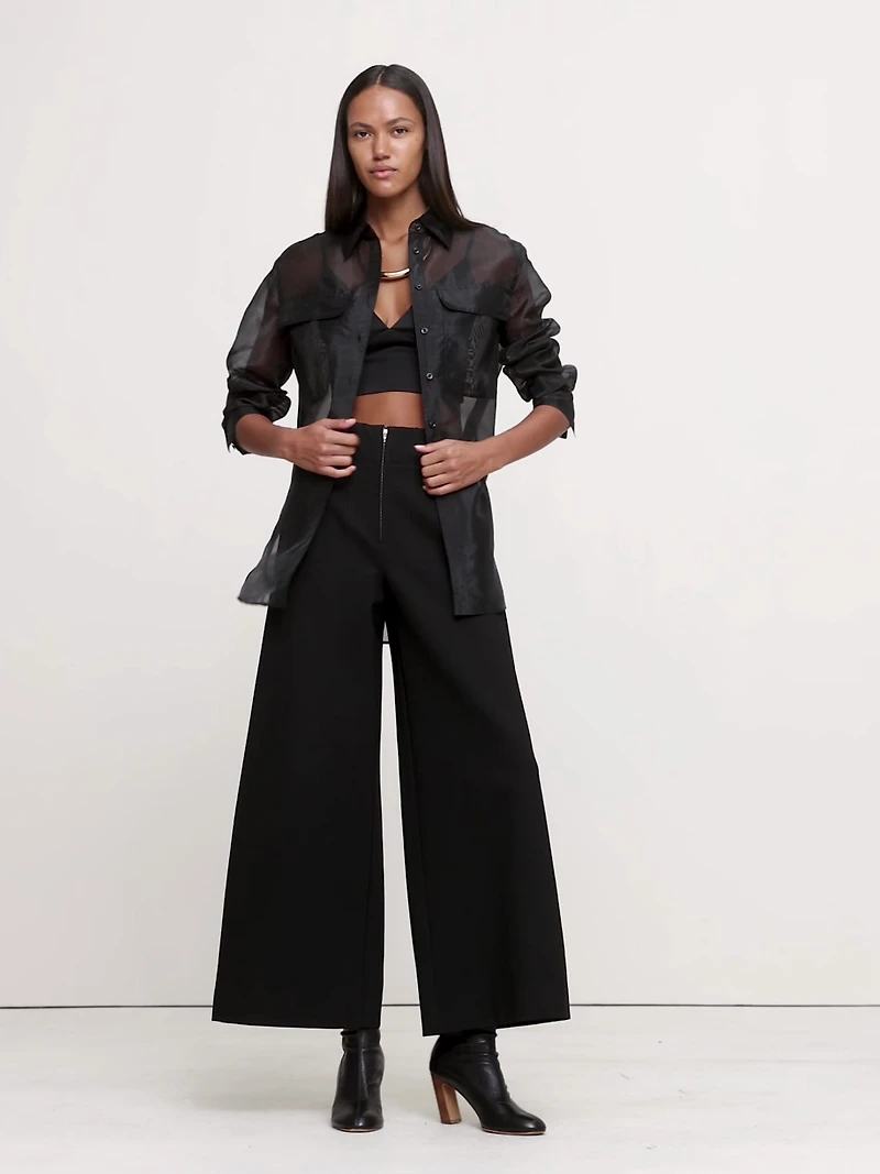 Wide-Leg Crop Everywhere Ponte Pant