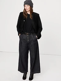 Cotton Slub Long-Sleeve Boyfriend T-Shirt