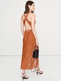 Velvet Cowl-Neck Gown
