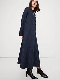 Cotton Trapeze Shirtdress