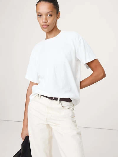 Cotton Slub Boyfriend T-Shirt