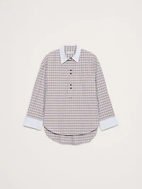 Oversized Cotton Poplin Banker Shirt