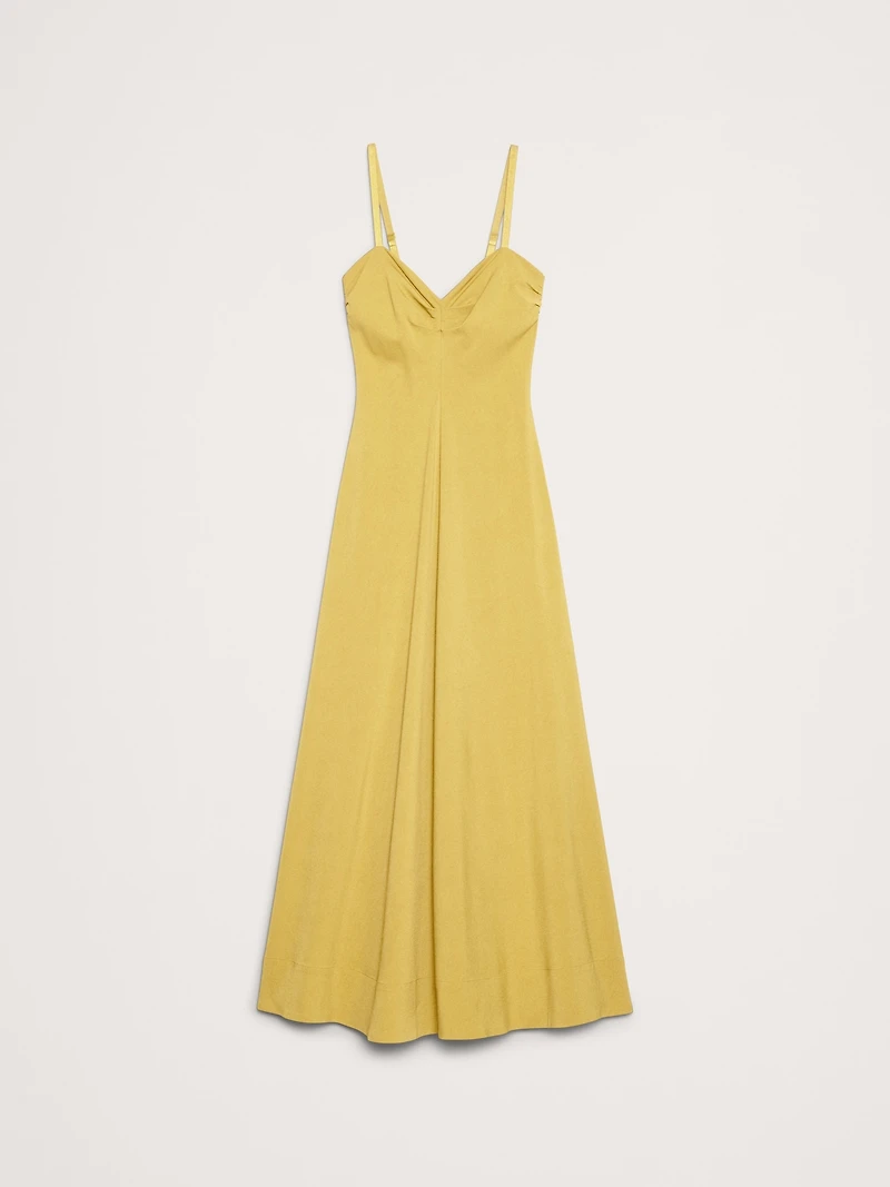 Stretch-Sateen Sweetheart Maxi Dress