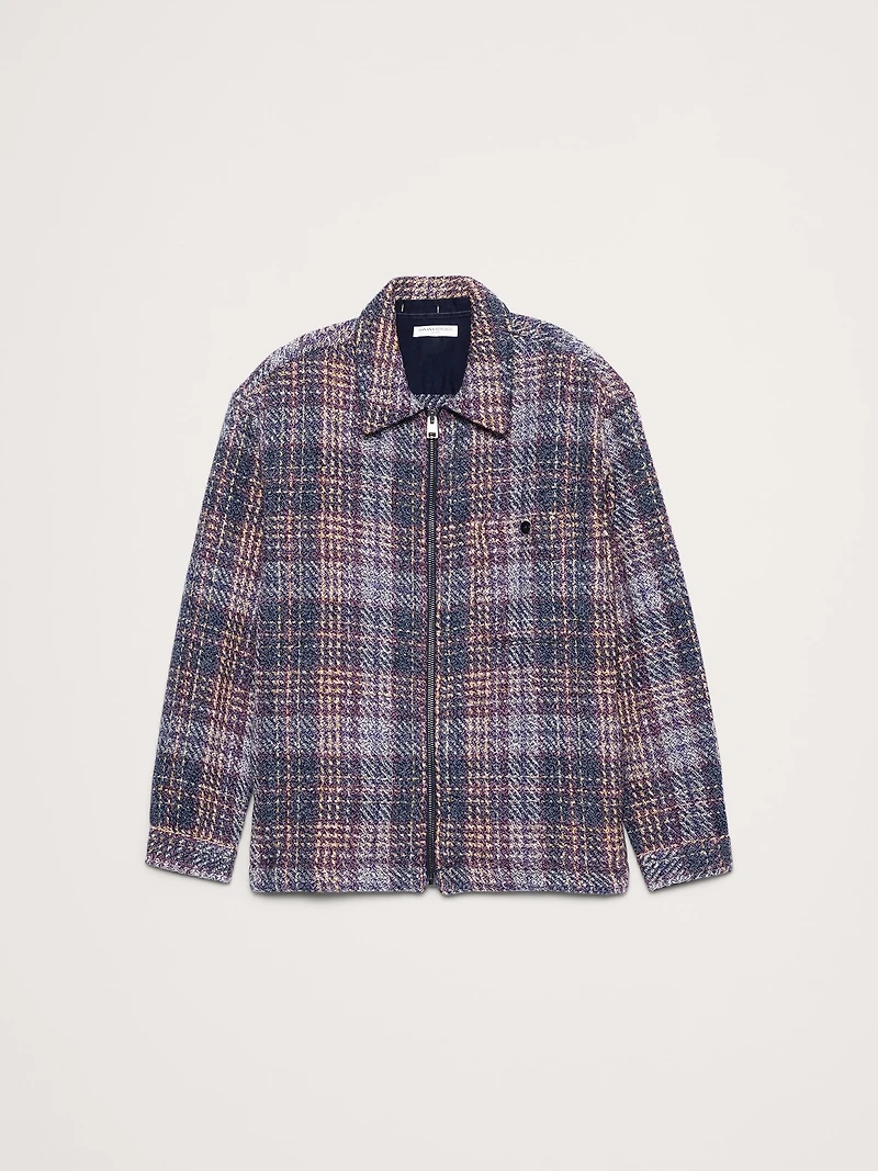 Relaxed-Fit Plaid Garage Jacket