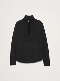 Alpaca-Wool Blend Half-Zip Sweater