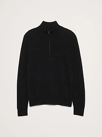 Italian Merino-Cashmere Half-Zip Sweater