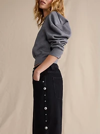 Low-Rise Loose Studded Ankle Jean