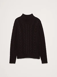 Italian Merino-Blend Mock-Neck Sweater