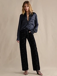 Mid-Rise 90S Loose Flocked Jean