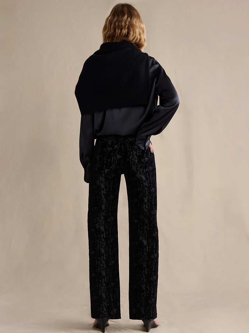 Mid-Rise 90S Loose Flocked Jean