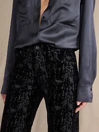 Mid-Rise 90S Loose Flocked Jean