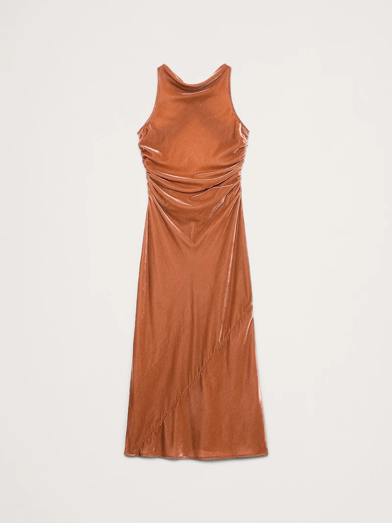 Velvet Cowl-Neck Gown