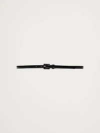 Embossed Leather Skinny Belt