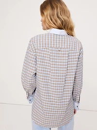 Oversized Cotton Poplin Banker Shirt