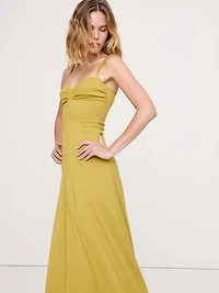 Stretch-Sateen Sweetheart Maxi Dress