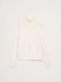 Italian Merino-Blend Mixed-Stitch Sweater