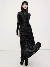 Burnout Velvet Maxi Dress
