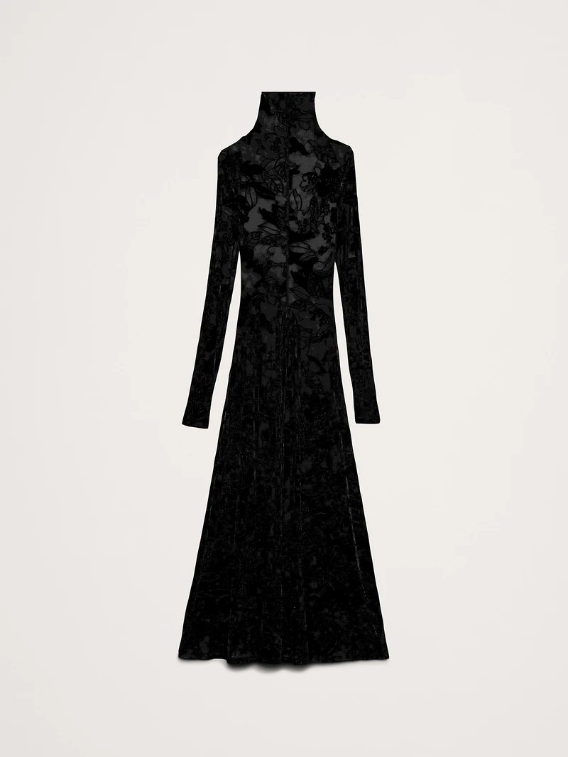 Burnout Velvet Maxi Dress