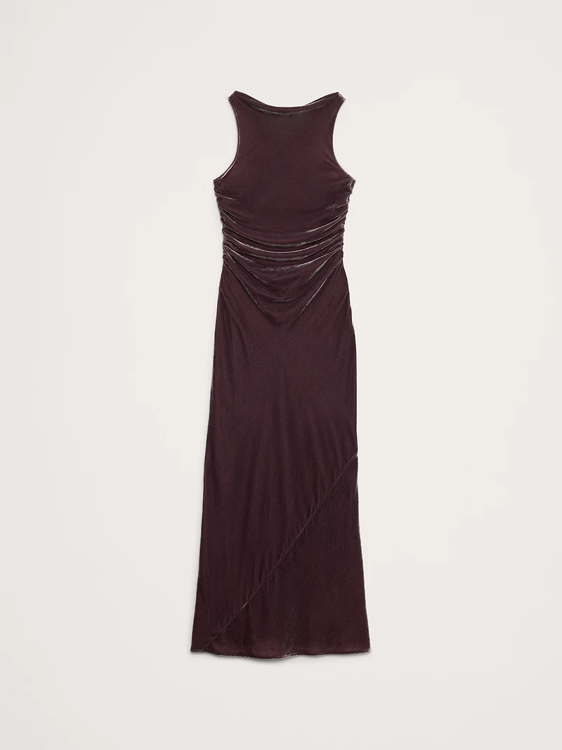 Velvet Cowl-Neck Gown