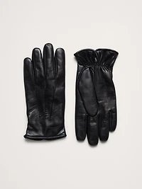 Italian Leather Cashmere-Lined Gloves
