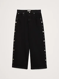Low-Rise Loose Studded Ankle Jean