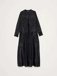 Organza Maxi Shirt Dress