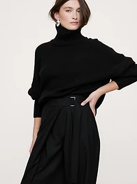 High-Rise Straight Crossover Flannel Pant